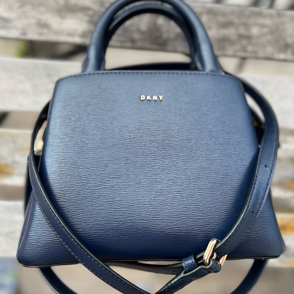 Donna Karan Leather mini bag blue